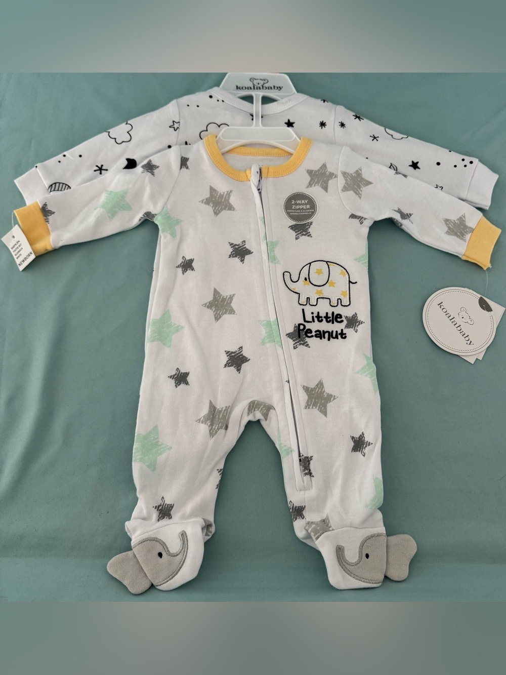 Koala Baby 2- pack Long Sleeve Sleep N Play Pajamas - Newborn